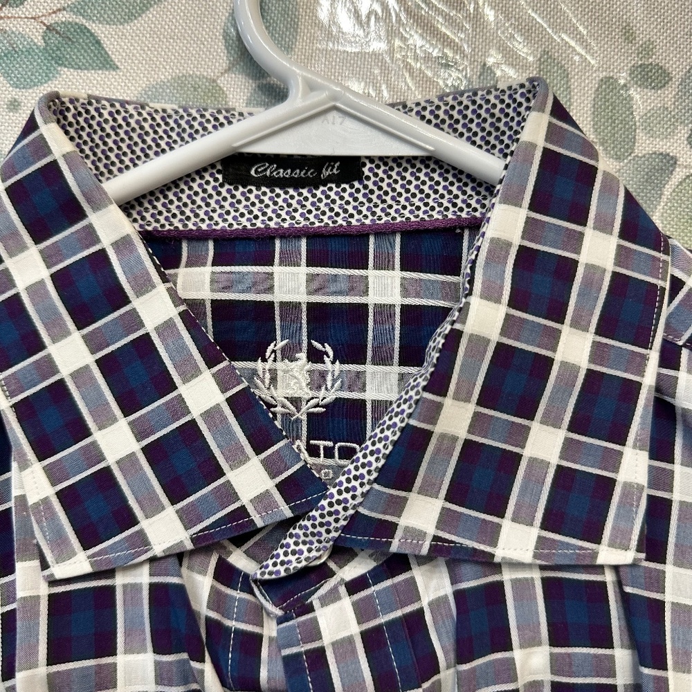 Bugatchi L/S Blue Checked X-Large Patterned